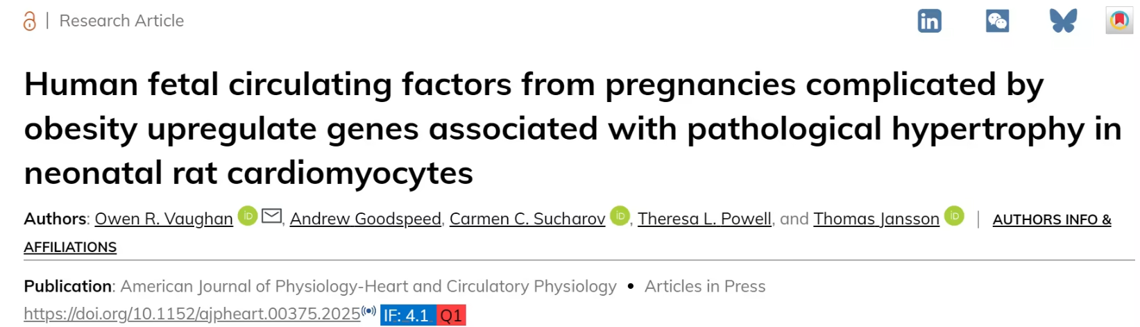 孕期&ldquo;多吃点&rdquo;不一定好：研究揭示肥胖孕妈可能影响宝宝心脏发育